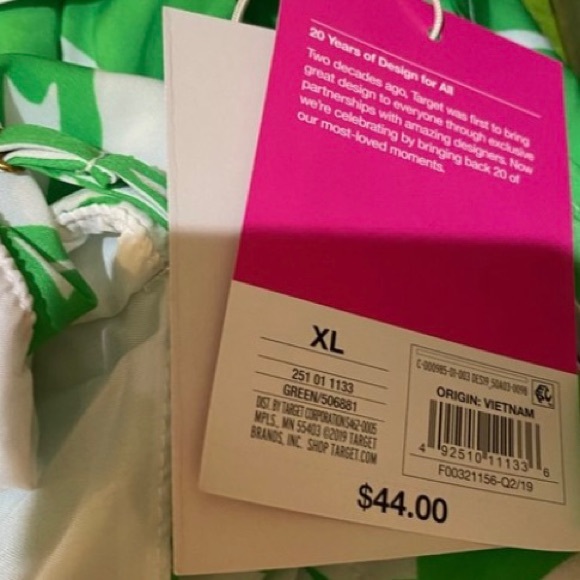 Lily Pulitzer Jumpsuit Green Floral Fully Lined w/Adjustable Straps Size XL NWT - Picture 8 of 9